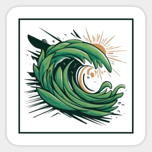 GREEN WAVE Sticker